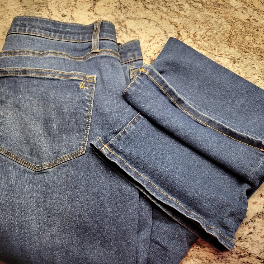 Lularoe Women's Jeans Size 34 Blue Stretchy Waist